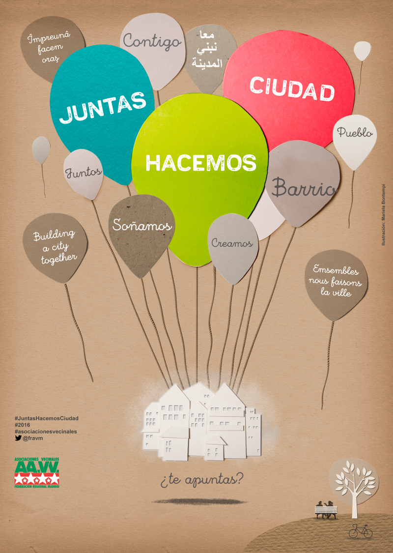 Cartel Juntas Hacemos Ciudad